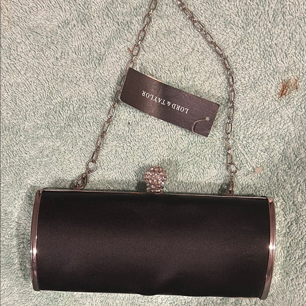 Lord & Taylor Black Clutch Timeless Design
